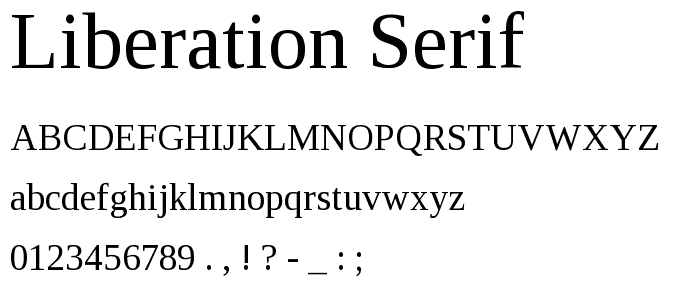 Liberation Serif font